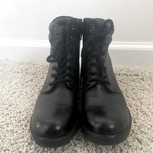 Size 9 black combat boots